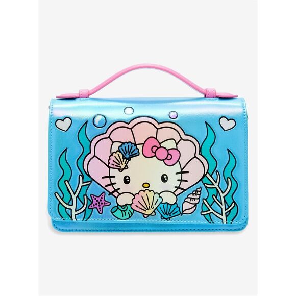 Loungefly Sanrio Hello Kitty Mermaid Metallic Crossbody Bag - Picture 2 of 5
